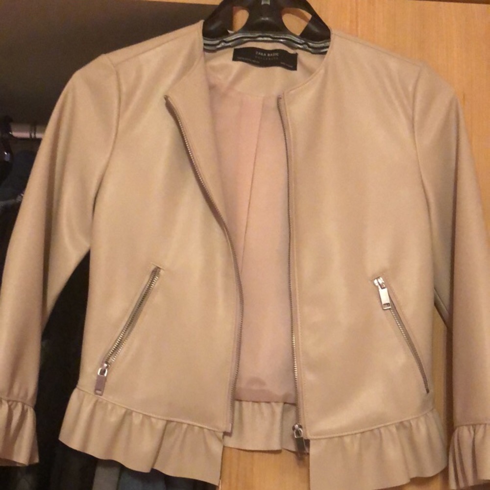 White fux Leather jacket